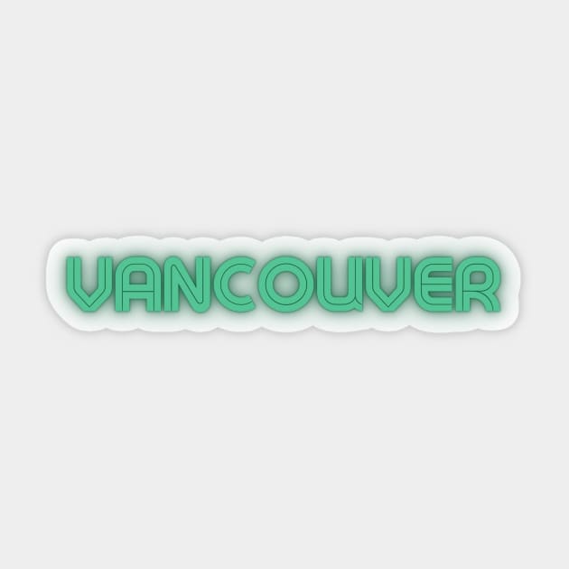 Vancouver Retro Word Art Sticker by YegMark